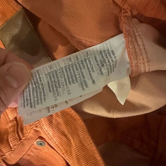 Madewell classic straight Jean 28t orange corduroy - Picture 5 of 9